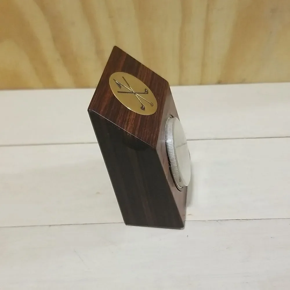 Vintage / Antique Solid Brass Specialties Clock ( Golf Inspired)